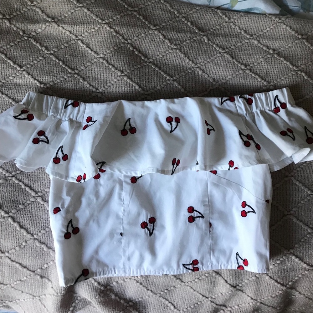 Topshop White Crop Top